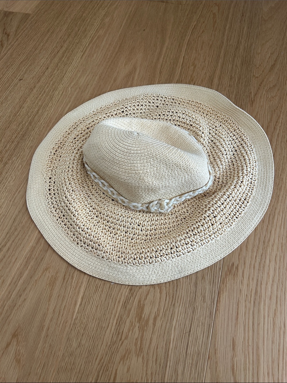 J Crew Womens Cream Braided Straw Sun Hat